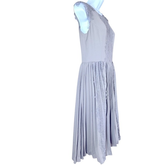 NWT BANANA REPUBLIC Tan Lace Pleated Dress - Picture 4 of 8